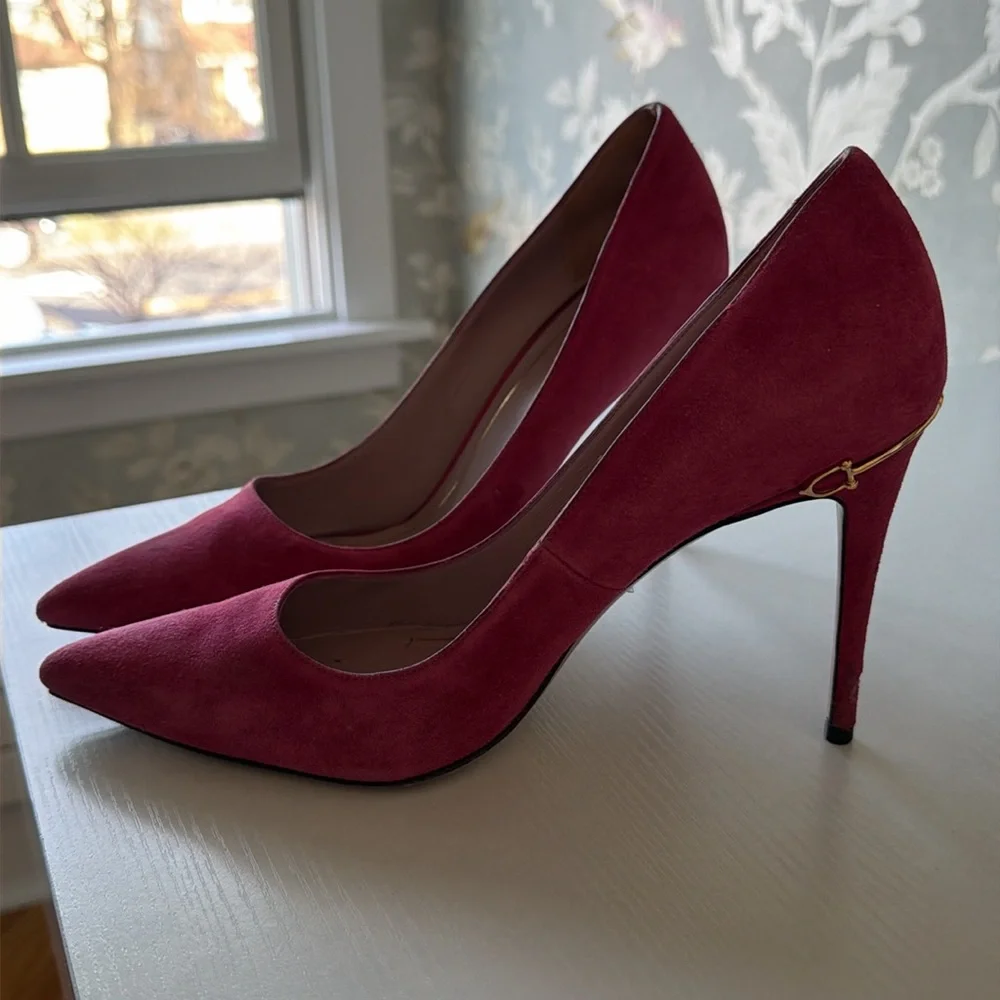 Gucci pink suede shoes - Picture 4 of 4